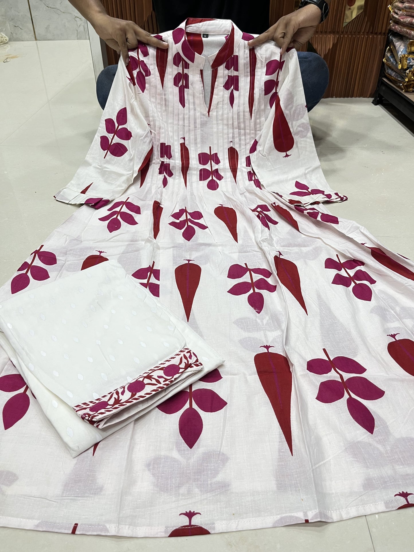 Pure Mul Cotton Kurta Set
