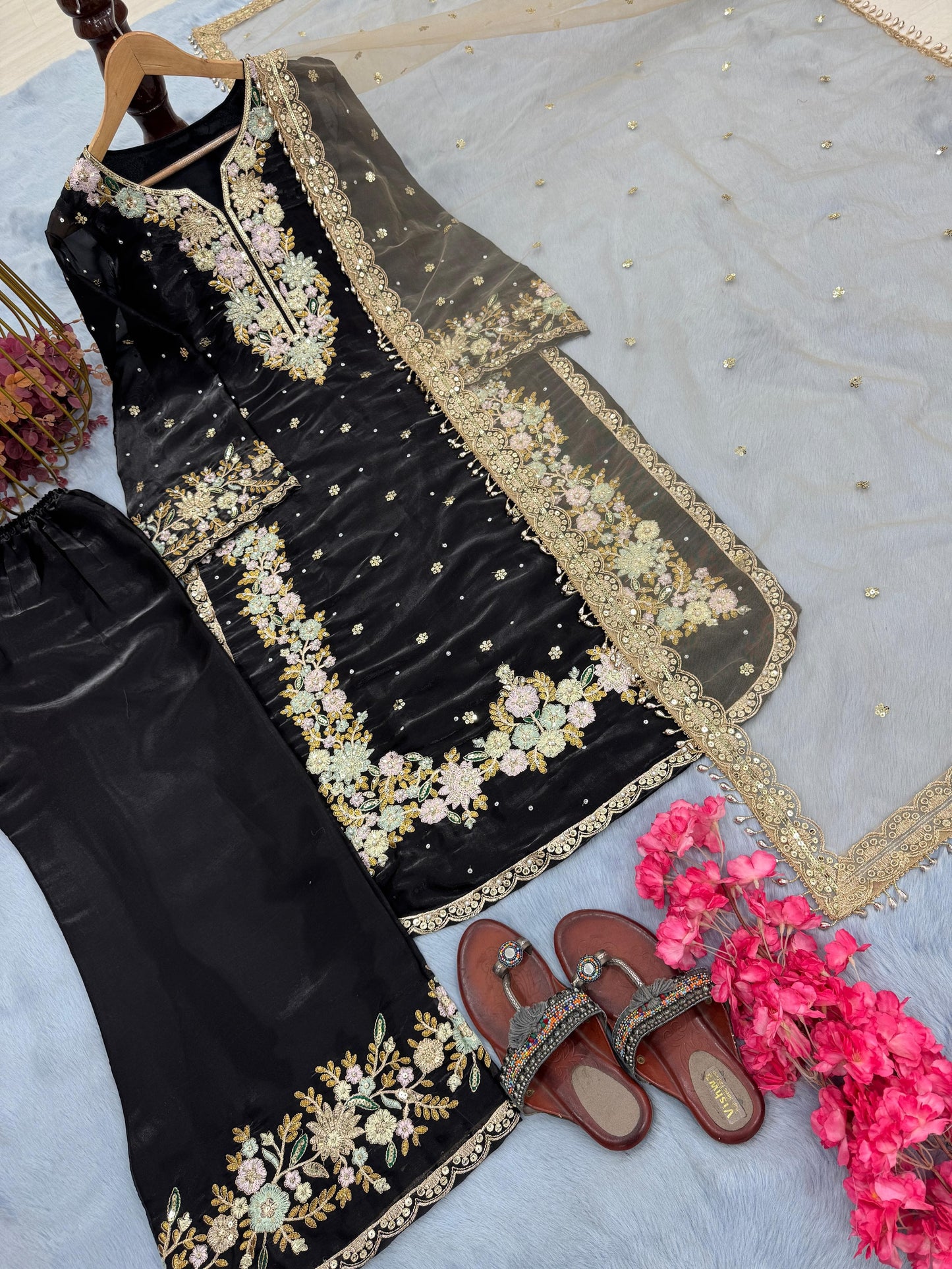 Premium Top Plazo Set With Dupatta