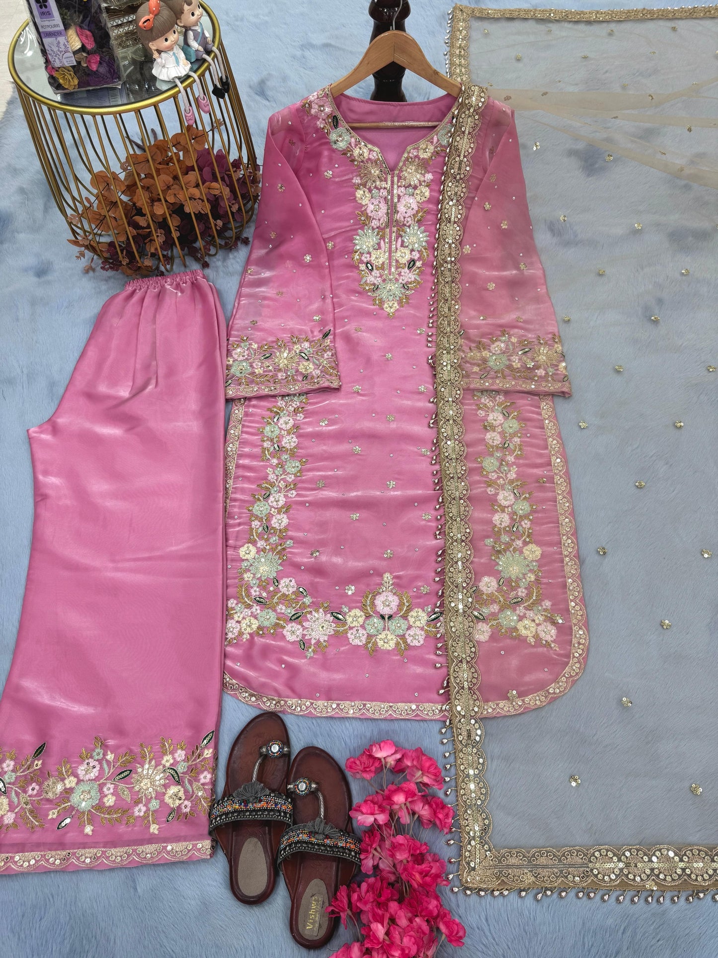 Premium Top Plazo Set With Dupatta